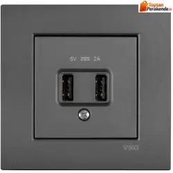 Artline Novella/Trenda Füme Usb Priz Kapak 5v- (Mekanizma Hariç)
